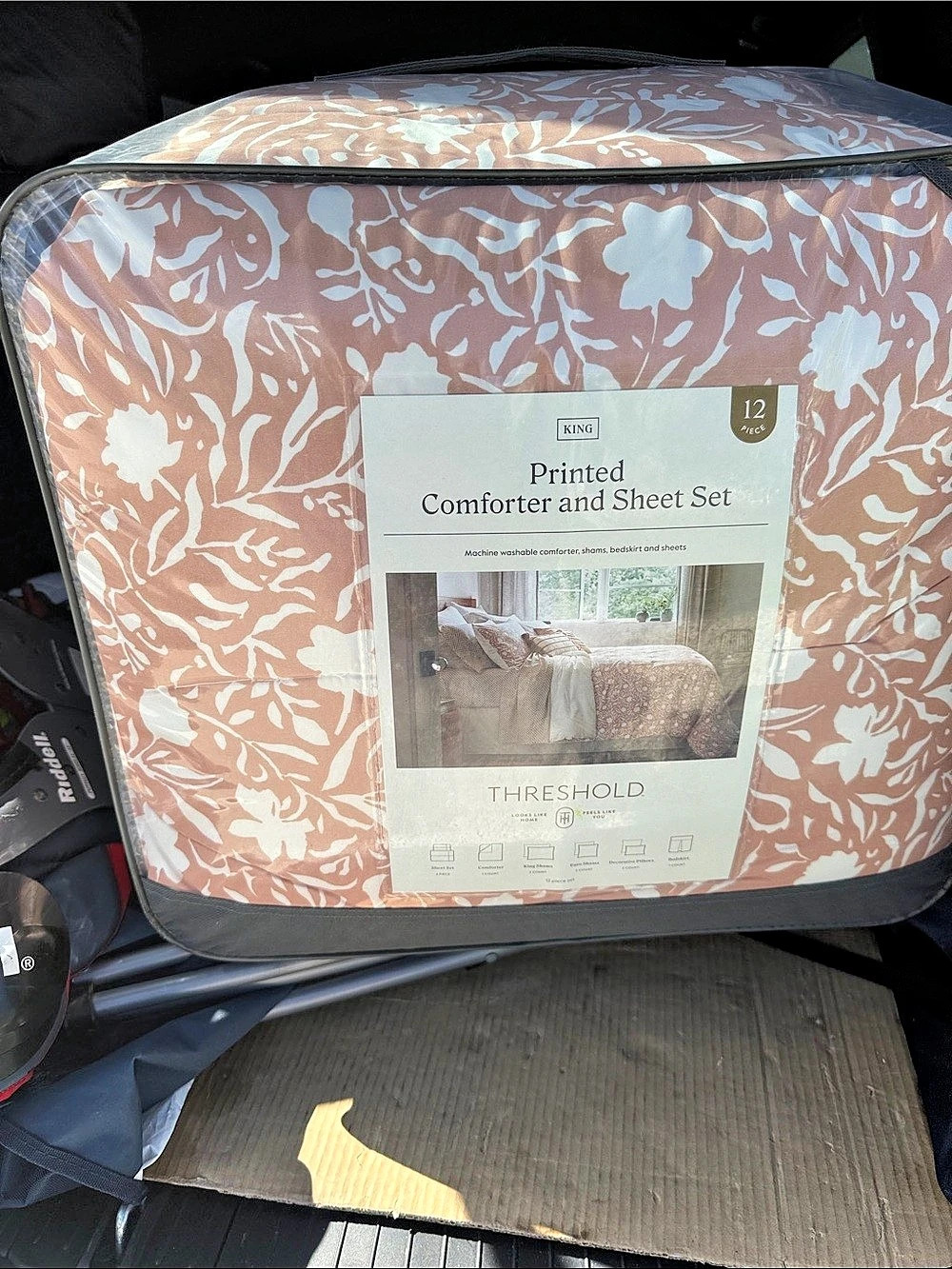 Threshold 12-Piece Floral Boho Comforter & Sheet Set Pink & White NWT